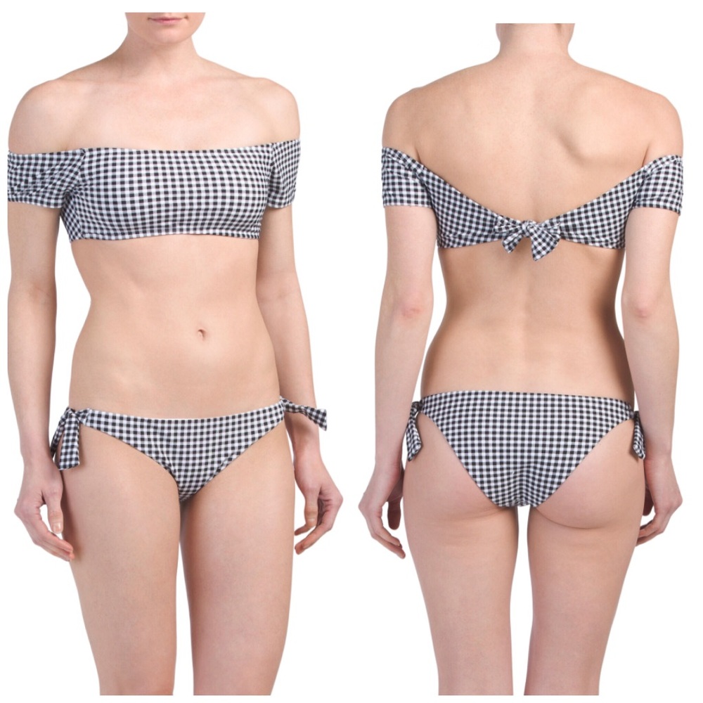 NWT Cabana De Sol Gingham Swimsuit large beach vacation